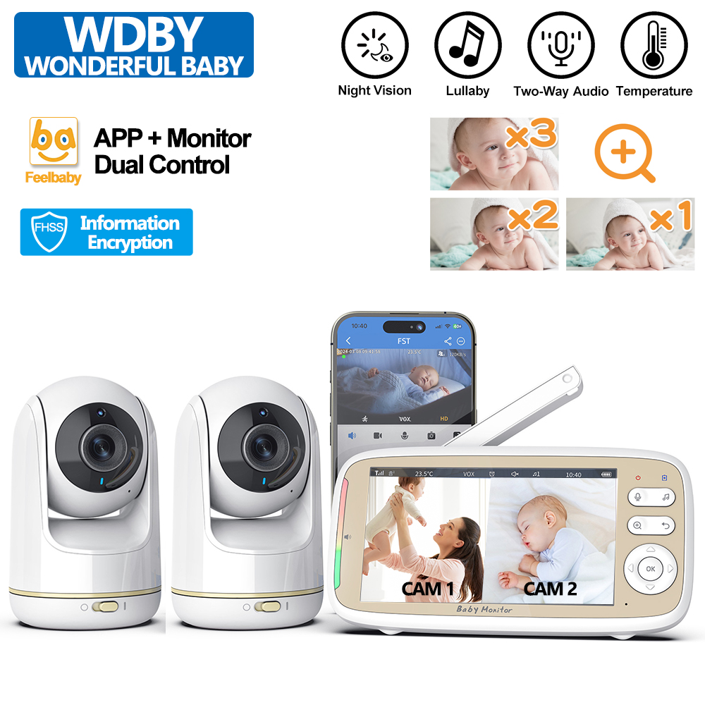 Home Cinema Wireless - VB803 PRO Baby Monitor,con 2pcs Zoom