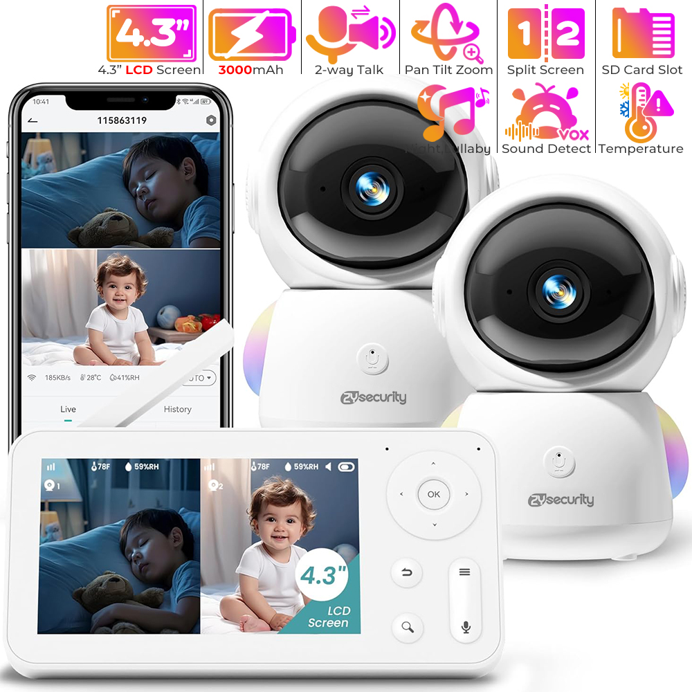 Monitor de bebé 2K con 2 cámar - Home Cinema Wireless reseña y precio